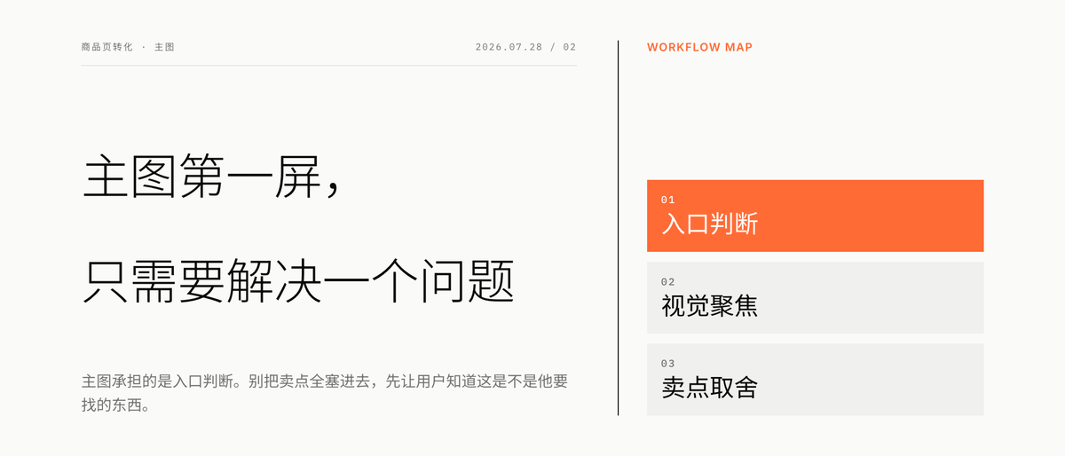 主图第一屏，只需要解决一个问题