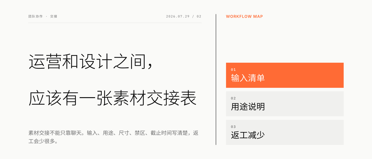 运营和设计之间，应该有一张素材交接表